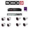 קיט מצלמות אבטחה IP 4MP - מערכת הקלטה POE מובנה + 8 מצלמות IP מבית ProVision 