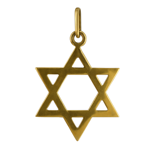 תליון מגן דוד פתוח מזהב צהוב 14 קראט