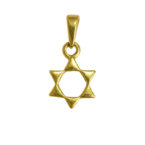 תליון מגן דוד פתוח מזהב צהוב 14 קראט