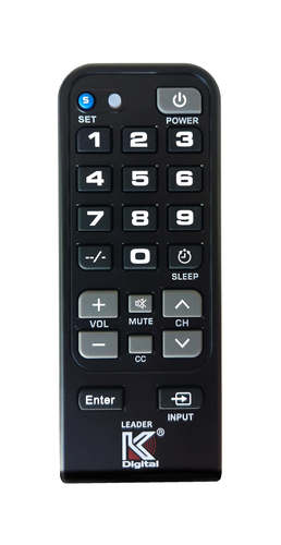 שלט אוניברסלי לטלויזיה דגם LEADER שחור KDigital