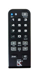 שלט אוניברסלי לטלויזיה דגם LEADER שחור KDigital
