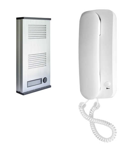 אינטרקום טלפון דיגיטלי + פאנל חיצוני מוגן מים RL-3205A לבן/כסוף KDigital