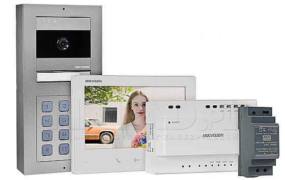 קיט אינטרקום Hikvision דו גידי תחת הטיח דגם DS-KIS704EY-ACF2/Al מבית HikVision