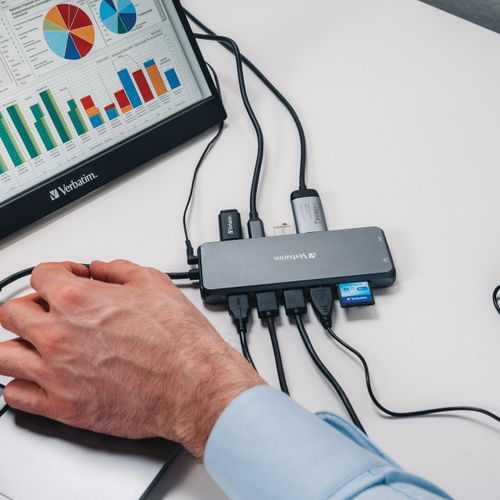 תחנת עגינה USB-C™ Pro Multiport Hub CMH 14 – 14 Ports Verbatim ורבטים