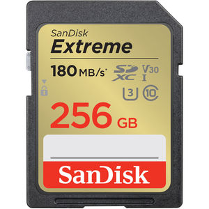 כרטיס זיכרון SanDisk 256GB Extreme UHS-I SDXC
