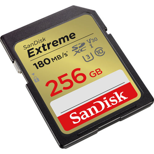 כרטיס זיכרון SanDisk 256GB Extreme UHS-I SDXC