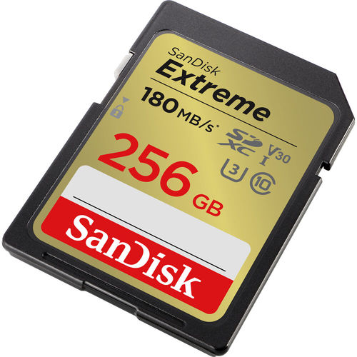 כרטיס זיכרון SanDisk 256GB Extreme UHS-I SDXC