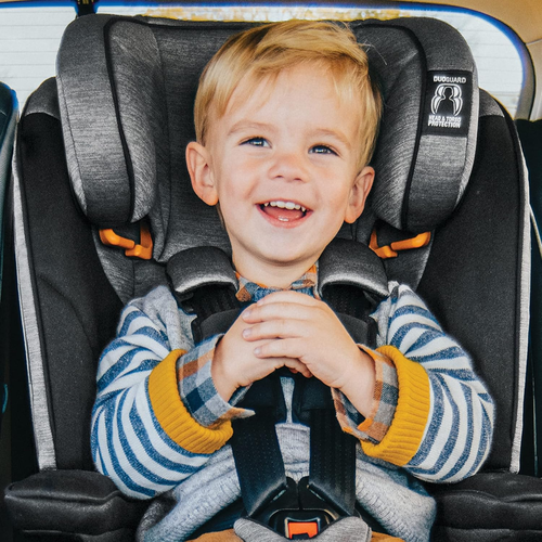 כסא בטיחות משולב בוסטר מיי פיט MyFit בד ClearTex ללא מעכבי בעירה - שחור/אפור Shadow