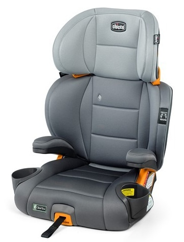בוסטר קידפיט קלירטקס פלוס Kidfit Cleartex Plus עם ריפוד נטול כימיכלים, איזופיקס ומתקני כוס גמישים - אפור Drift