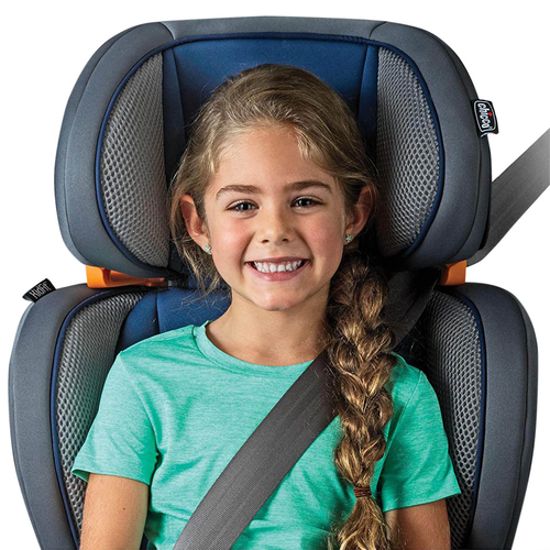בוסטר קידפיט קלירטקס פלוס Kidfit Cleartex Plus עם ריפוד נטול כימיכלים, איזופיקס ומתקני כוס גמישים - אפור Drift