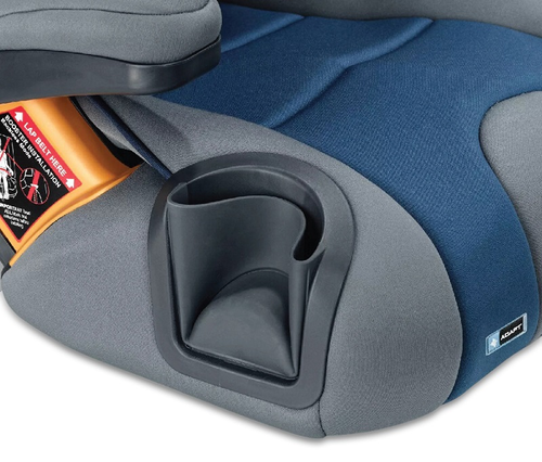בוסטר קידפיט קלירטקס פלוס Kidfit Cleartex Plus עם ריפוד נטול כימיכלים, איזופיקס ומתקני כוס גמישים - אפור Drift