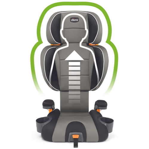 בוסטר קידפיט קלירטקס פלוס Kidfit Cleartex Plus עם ריפוד נטול כימיכלים, איזופיקס ומתקני כוס גמישים - שחור Obsidian