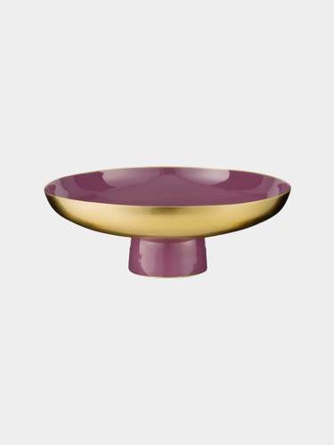 Lily&Lotus מגש מתכת עגול על רגל לילך גובה 35 קוטר 12.5 ס”מ home decor