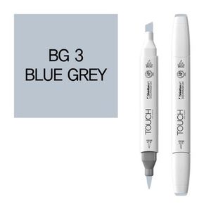 טוש דו צדדי מכחול Touch -Blue Grey BG 3
