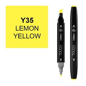טוש דו צדדי Touch -Lemon Yellow Y 35