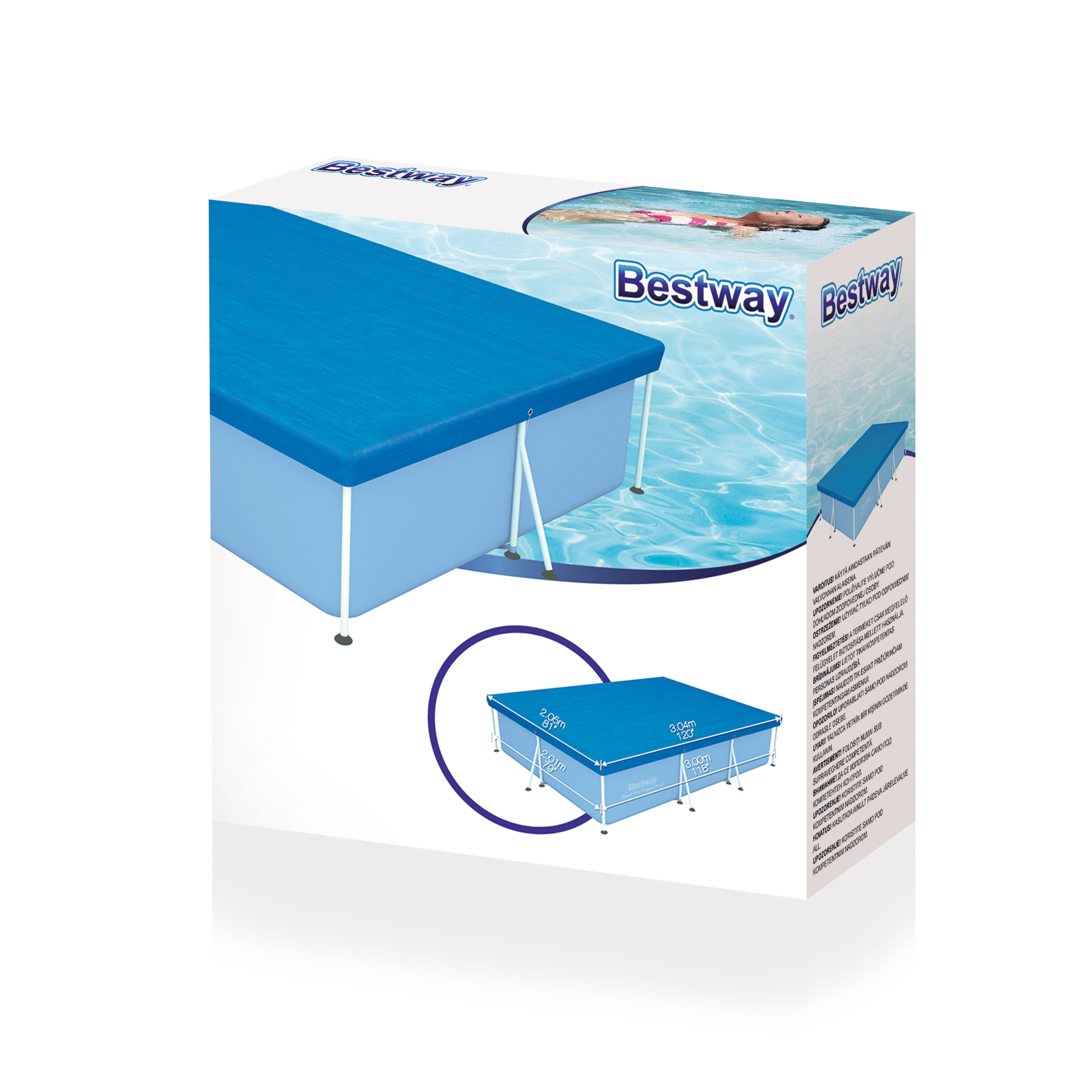 כיסוי לבריכה מלבנית Bestway 
