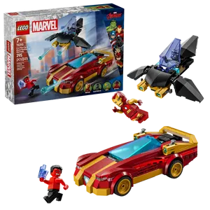 לגו Marvel – המכונית של איירון מן והפנתר השחור נגד הענק האדום (76310) LEGO 