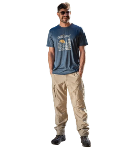 מכנס טיולים מתקצר לגבר Felix בז' - Outdoor Revolution