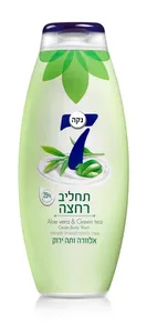 נקה 7 תחליב רחצה ירוק אלוורה 1 ליטר
