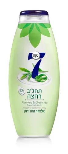 נקה 7 תחליב רחצה ירוק אלוורה 750 מ
