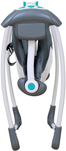 נדנדה חשמלית מתקפלת לתינוק עם 2 מצבי שכיבה, מנגינות, 5 מהירויות וקשת צעצועים - בז'