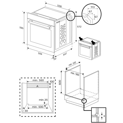 תנור בנוי - 72 ליטר Beko בקו BBIM13303X