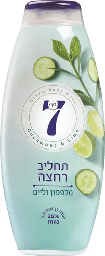 נקה 7 תחליב רחצה בניחוח מלפפון וליים 750 מ