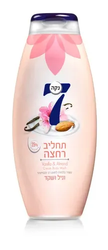 נקה 7 תחליב רחצה וניל ושקד 750 מ