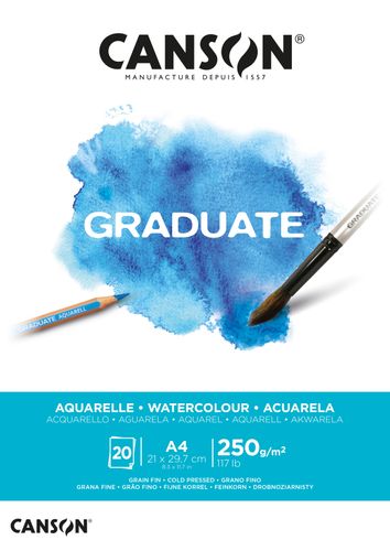 כנסון GRADUATE בלוק A4 אקוורל 20דפים 250 גרם