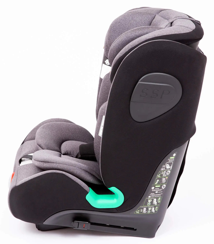 כיסא בטיחות ובוסטר לרכב i-Max R129 עם חיבור איזופיקס ומצבי שכיבה ישיבה - אפור