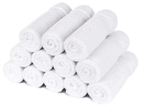 12 מגבות ידיים עבות לבן Cotton castle