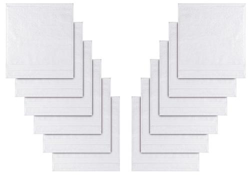 12 מגבות ידיים עבות לבן Cotton castle
