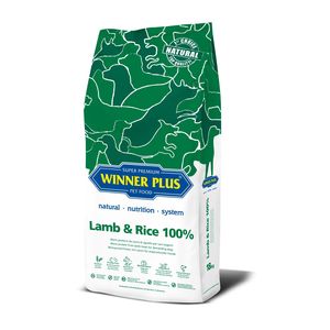 Winner Plus Lamb & Rice 100% 12kg – SUPER PREMIUM Dog Food | Monoprotein Lamb, Gluten Free