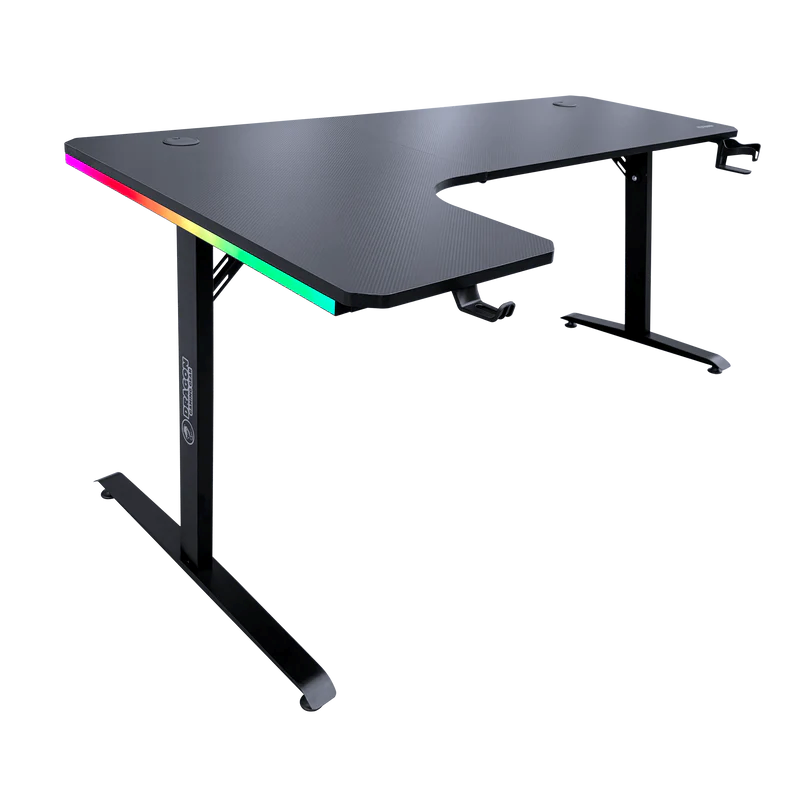 שולחן גיימינג פינתי שמאלי DRAGON עם תאורת RGB  ס״מ 160×100 דגם TL L