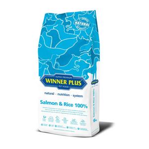 Winner Plus SUPER PREMIUM Salmon & Rice 100% – מזון יבש היפואלרגני לכלבים רגישים | 12 ק״ג | תוצרת גרמניה
