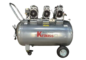 מדחס אוויר שקט 3.5 כ"ס 200 ליטר 3 ראשים קראוס KR200L-60S