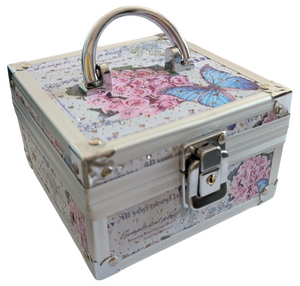 קופסת תכשיטים עם מנעול, מדף פנימי ומראה (מגוון עיצובים)