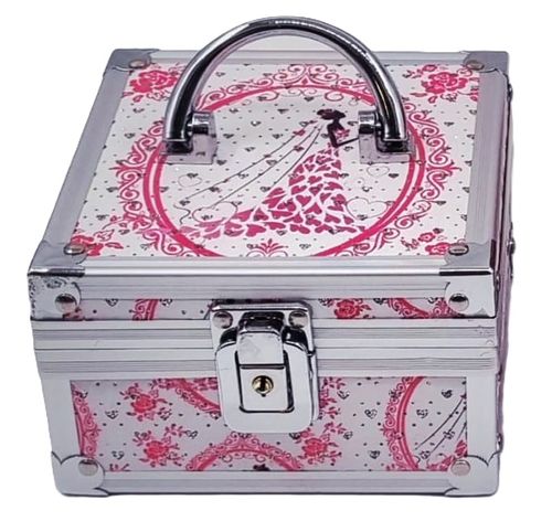 קופסת תכשיטים עם מנעול, מדף פנימי ומראה (מגוון עיצובים)