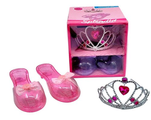 סט נסיכות מנצנץ - כתר ונעליים