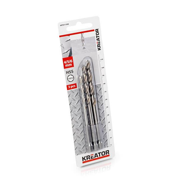 סט מקדחי HEX אימפקט מתכת   4-5-6 מ"מ  KRT011308