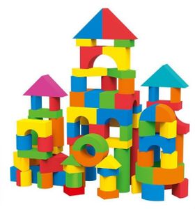 דלי עם 72 קוביות ספוג סול לבנייה – עולם של יצירה ובנייה בטוחה