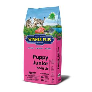 Winner Plus Puppy Junior Holistic 12kg – SUPER PREMIUM Dry Dog Food | מזון יבש לגורי כלבים – ווינר פלוס הוליסטי לגורים