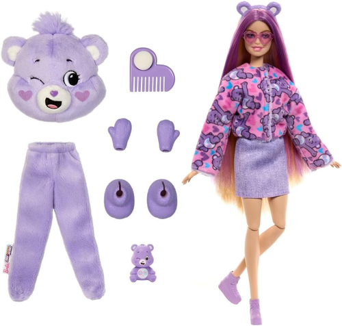 בובת ברבי סדרת Cutie מסדרת דובוני אכפת לי עם 10 הפתעות - נדידובונת
