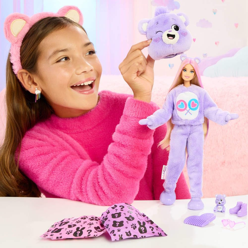בובת ברבי סדרת Cutie מסדרת דובוני אכפת לי עם 10 הפתעות - נדידובונת