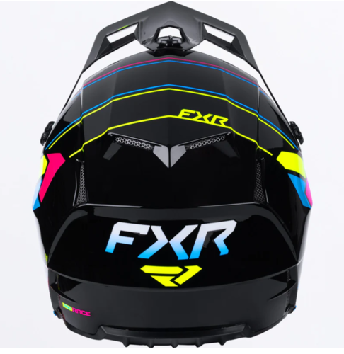 קסדת שטח אפ אקס אר קלאץ FXR CLUTCH שחור\תכלת\צהוב