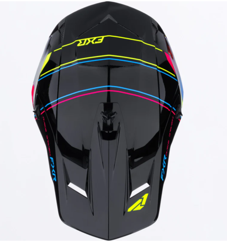 קסדת שטח אפ אקס אר קלאץ FXR CLUTCH שחור\תכלת\צהוב