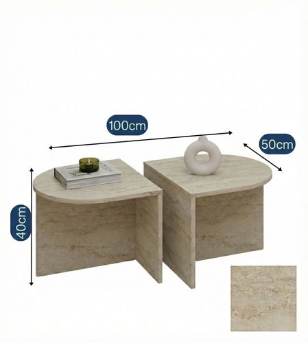 זוג שולחנות סלון דגם יובל