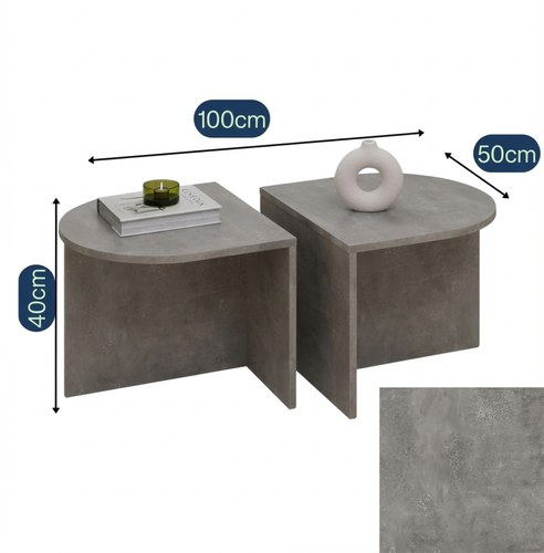 זוג שולחנות סלון דגם יובל