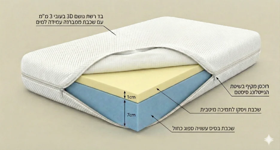 מזרן מעבר ויסקו נושם לתקופת הגמילה