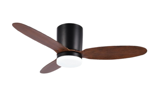 מאוורר תקרה 42" גוף שחור/כנפיים עץ כהה/שלט MIDEA  18W 2000LM